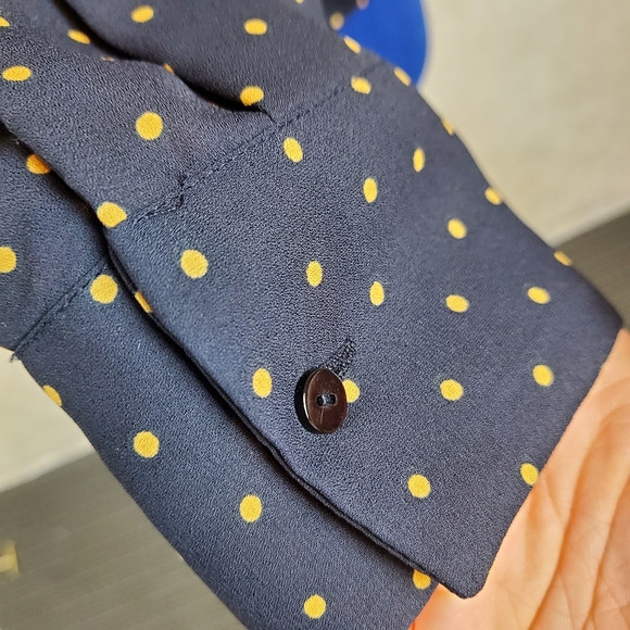 Zara long sleeve wrap tie waist blouse size large - Picture 2 of 7